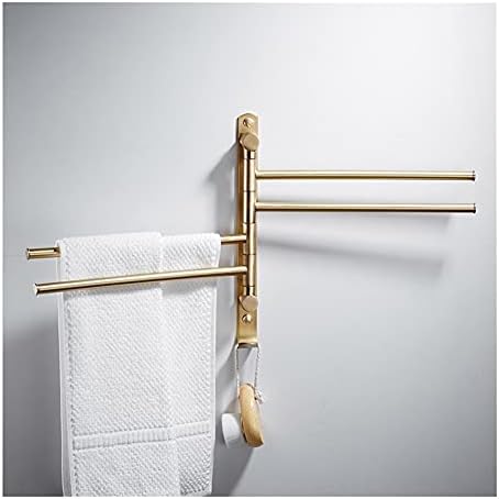 Towel Rail Wall Mounted Brass Towel Bar Rotating Towel Holder GoldBlackWhite Finish