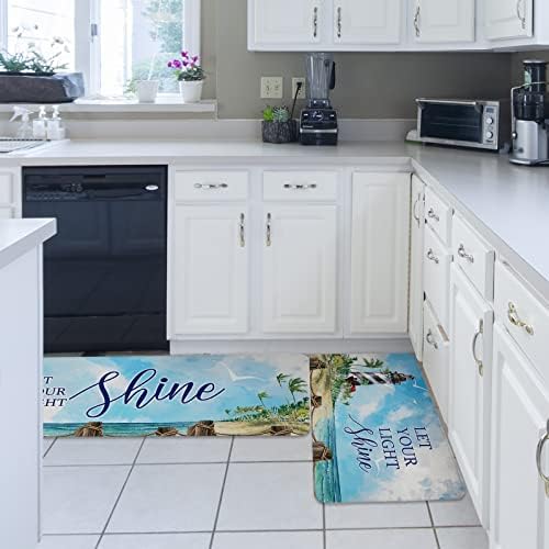 Sturdy Nautical Kitchen Rugs 2-Piece Set