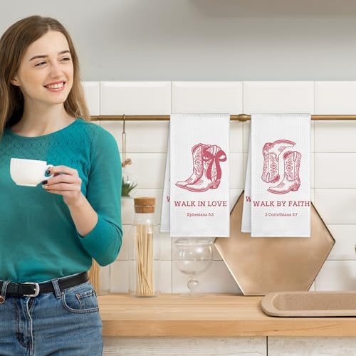 Bible Cowgirl Kitchen Towels