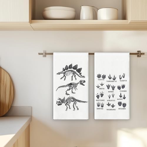 Kids Bathroom Dinosaur Towels Set of 2