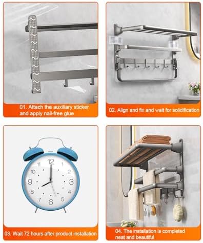 Durable Wall-Mounted Towel Holder