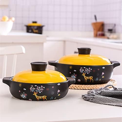 CTXDLK Heat-Resistant Cast Iron Casserole Pot