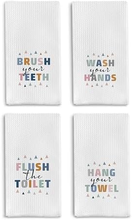 Kids Care Hand Towels with 4 Set in Soft Washable Size