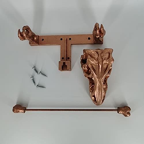 Ozgkee Dinosaur Toilet Paper Holder Wall Mounted Aluminum Alloy