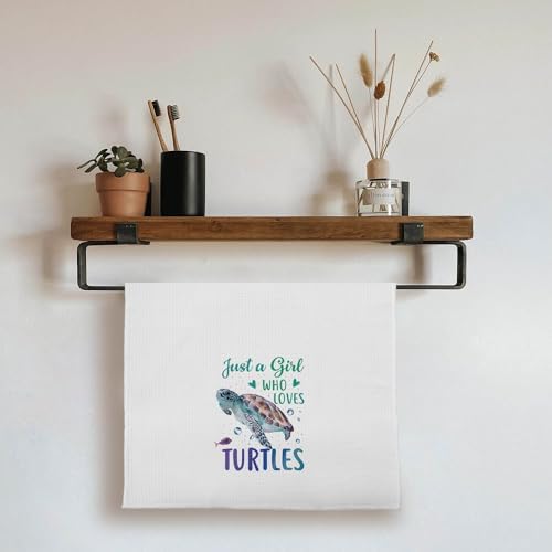 Precious Turtle Design Just A Girl Who LOVES Turtles 16x24 inch Kitchen Towels