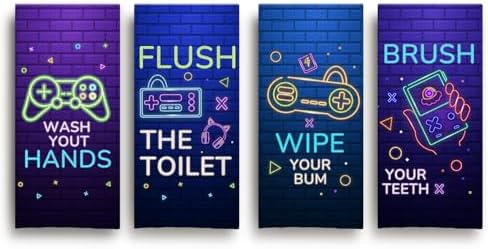 Cilrii Boys Video Game Dish Towels 16x24 Set of 4