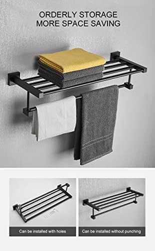 Seize Organized Bathroom Space with NO Screws Required 30cm Aluminum Towel Rack