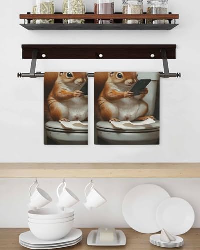 Funny Squirrel Kitchen Towel Set 3 Pieces