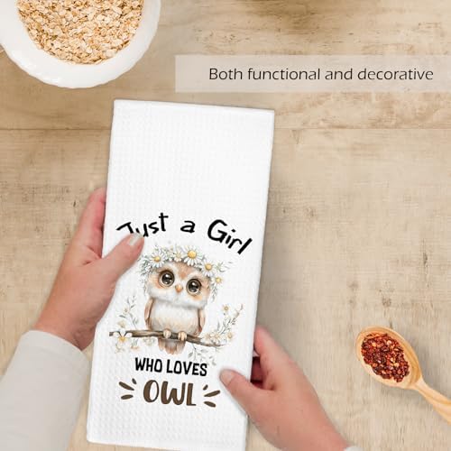 Floral Owl Soft Kitchen Towels