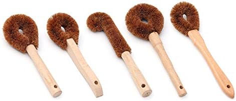 Ankexin Kitchen Coconut Fiber Cleaning Brush with Wooden Handle