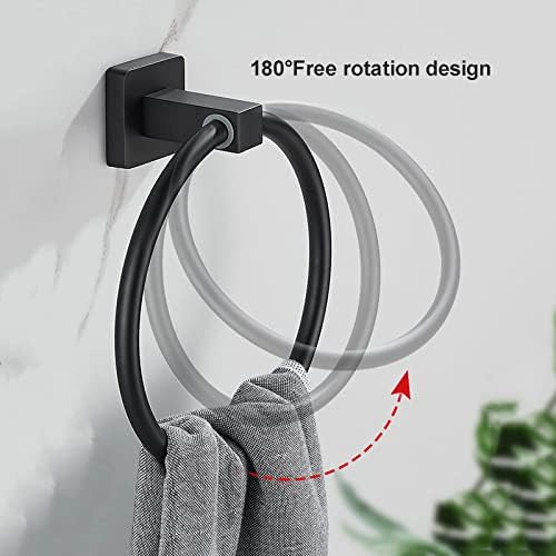 Modern Black Towel Holder
