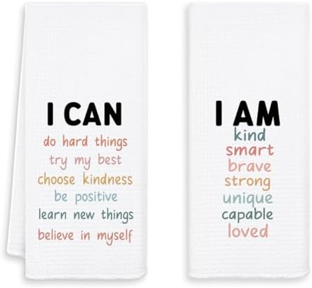 2 x Soft Microfiber Kitchen Towels Durable Fade-Resistant Gifting-Ready
