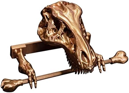Ozgkee Dinosaur Toilet Paper Holder Wall Mounted Aluminum Alloy
