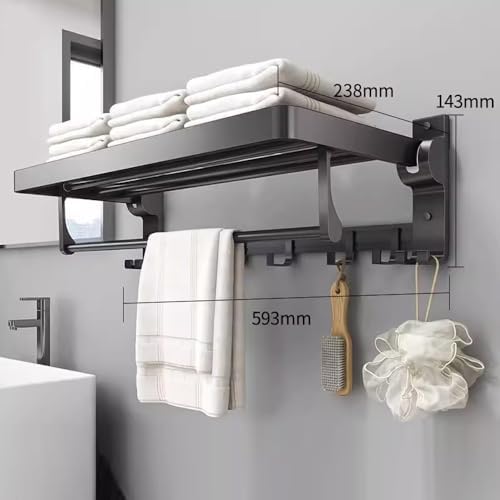 ANNBKA Premium Towel Holder Modern Wall-Mounted Towel Rack for Bathroom Use