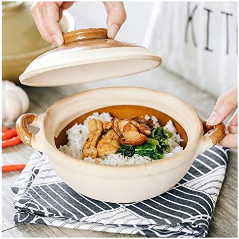 Versatile heat resistant stockpot with lid for soups stews casseroles