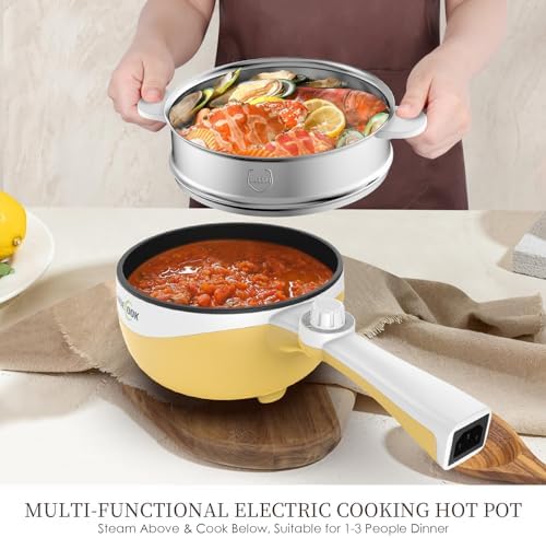 Audecook Compact Electric Hot Potrapid cooking for steaksoupeggnoodlesOatmeal