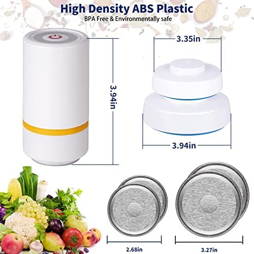 Mason Jar Vacuum Sealer Kit for Extend Storage 10-Piece Set
