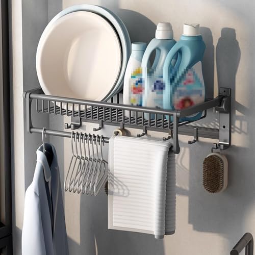 Space-Saving Aluminum Towel Rack for Bathroom
