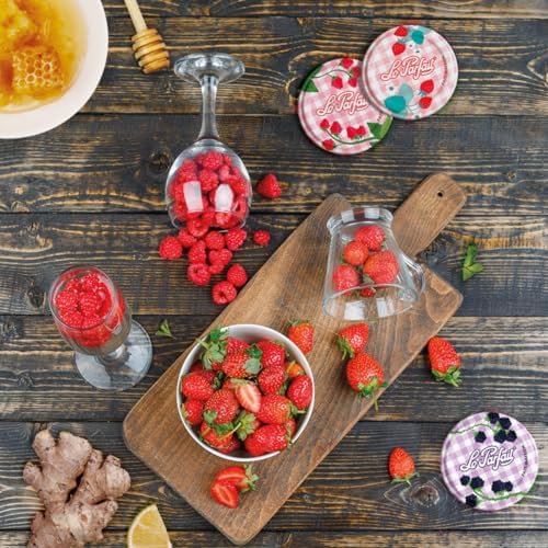Le Parfait French Faceted Jam Jars Clear Canning Jars