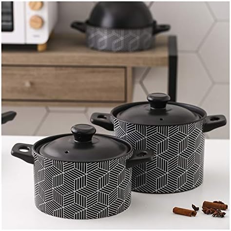 SISWIM 35L Premium Ceramic Stockpot with Lid and Handle