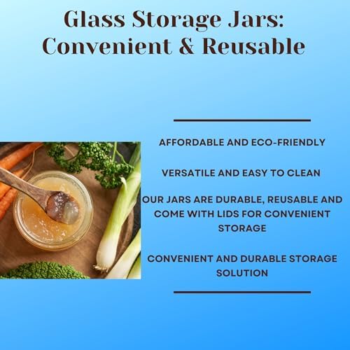 JARMING COLLECTIONS 16 oz Glass Pint Jars with Lids
