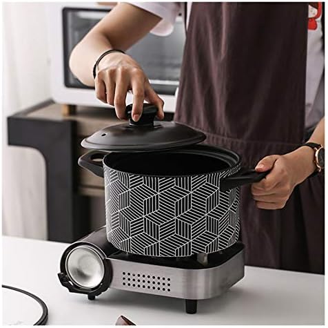 SISWIM 35L Premium Ceramic Stockpot with Lid and Handle
