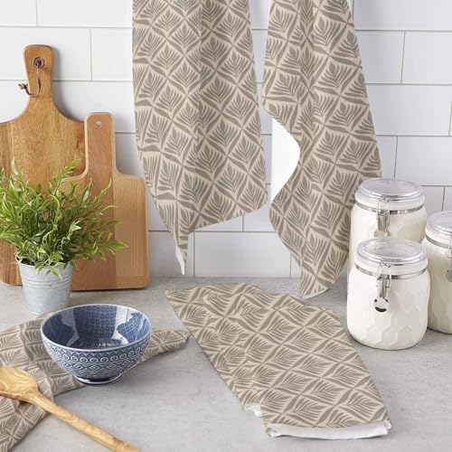 Vintage Brown Microfiber Kitchen Towel