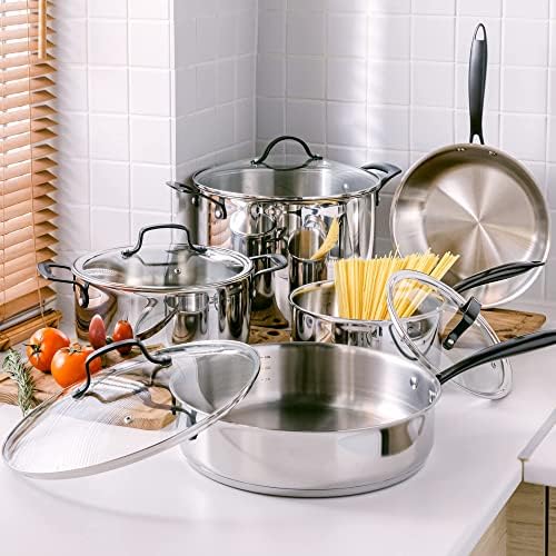 GrandTies 5QT Marquina Black stainless steel casserole pot