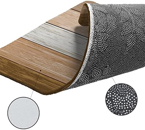 Brown Beige Kitchen Rug Set 2PCS Non-Slip Soft Absorbent Mats