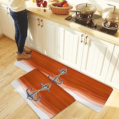Cozy Burnt Orange Kitchen Rugs