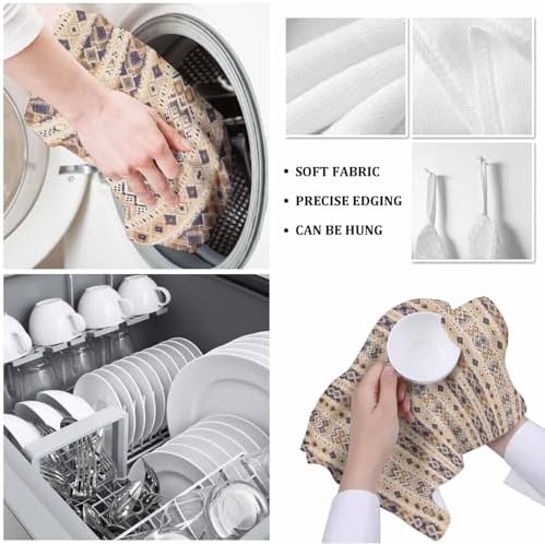 ZOE GARDEN Bohemian Geometric Kitchen Towels
