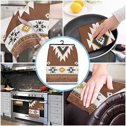 ZOE GARDEN Rustic Kitchen Towels Quick Dry Microfiber Durable Design 2-Pack Set