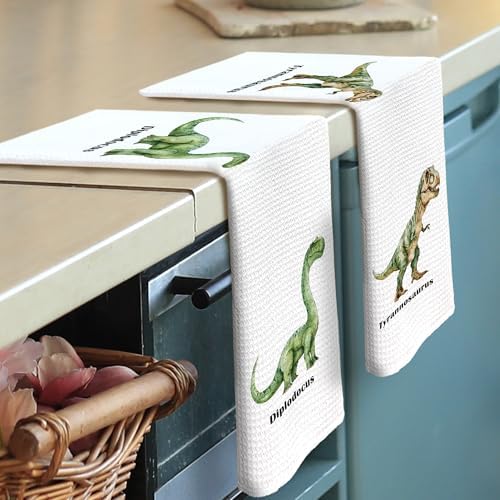 Dinosaur Dish Towels for Kids Perfect for Kitchen Nursery