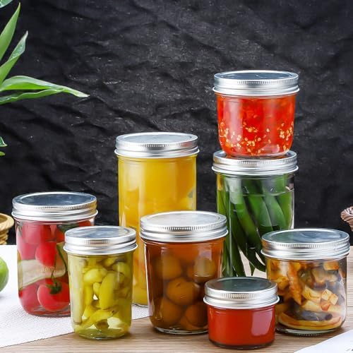6-Pack Mason Jars for Preserving Cooking Serving