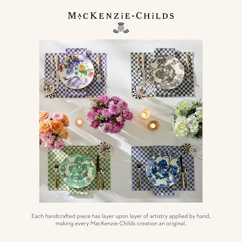 MacKenzie-Childs Linen Dish Towel Green Check 1