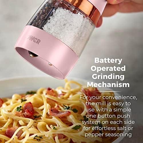 Tower T847004 Pink and Rose Gold Salt and Pepper Mill