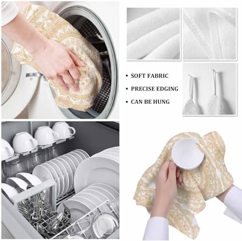 Bohemian Geometric Kitchen Towel Microfiber 18x28 100 Reusable Lint-free Soft Durable