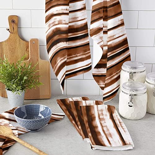 Stunning Abstract Geometric Stripes in Vintage Brown