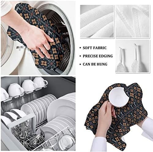 ZOE GARDEN Minimalistic Fluorescent Abstract Kitchen Towels 2-Pack 18x28