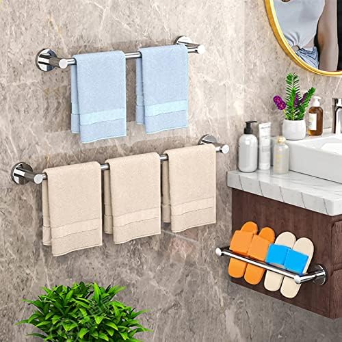 Stainless Steel Wall Towel Rail Space-Saving Rust-Proof for Kitchen Bathroom