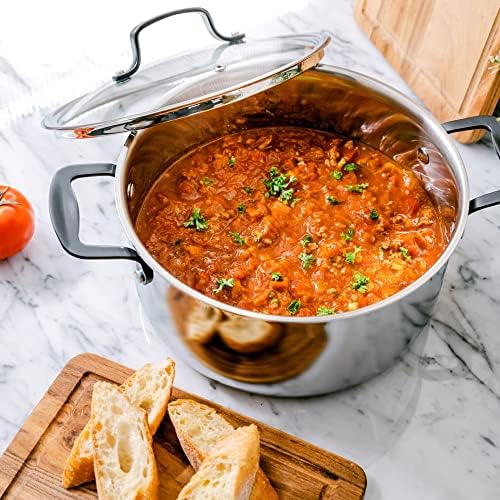 GrandTies 5QT Marquina Black stainless steel casserole pot