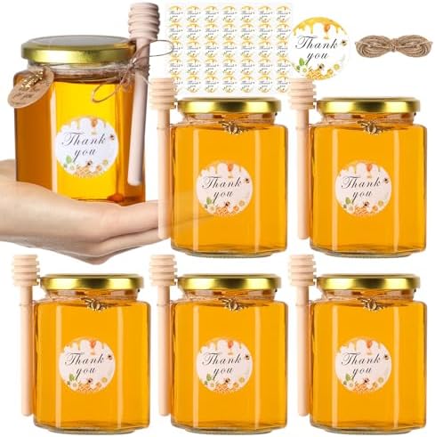 9 Oz Glass Honey Jars Delight