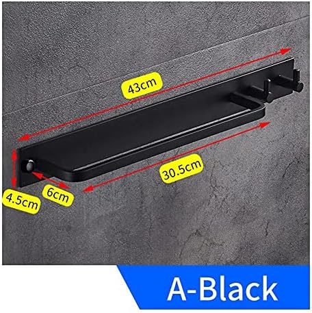 Black Aluminum Brushed Bathroom Towel Rail