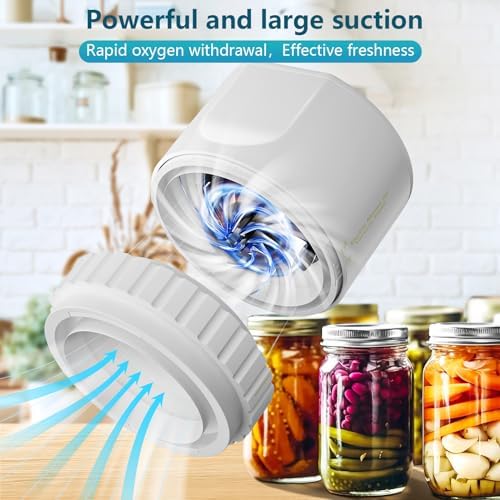 Electric Jar Vacuum Sealer Kit Wide Regular Mouth Jar Sealer