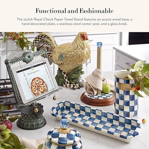 MACKENZIE-CHILDS Blue and White Paper Towel Holder