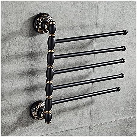 Durable Black Towel Rail for Bathroom Storage
