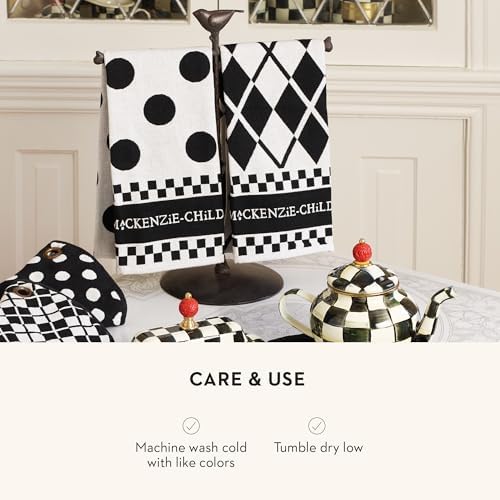 Set of 3 Cute Black-and-White Dot Cotton Dish Towels