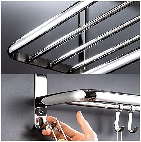 Space-Saving Towel Rack Silver Bath Bar 1-3 Layer Holder