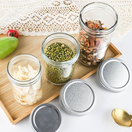 6-Pack Mason Jars for Preserving Cooking Serving