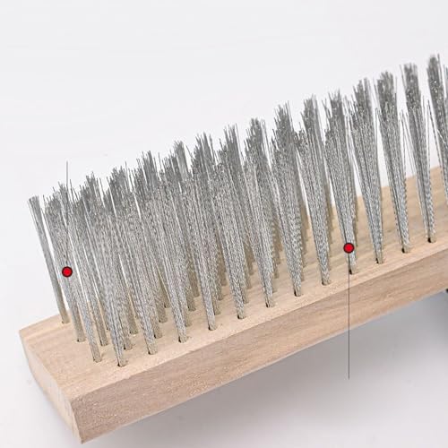 Efficient 30CM Stainless Steel Deck Scrubber for Rough Surfaces